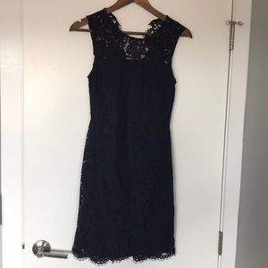 Dark Purple Lace Dress